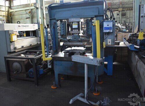 75 TON PARKER HEAVY-DUTY H-FRAME HYDRAULIC SHOP PRESS W/10 HP PARKER PUMP - VICKERS VALVES For Sale